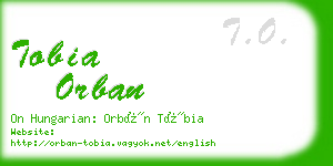 tobia orban business card